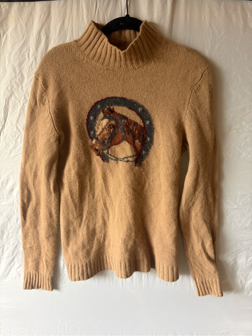 Rare Vintage Lambswool Ralph Lauren Equestrian Sweater small